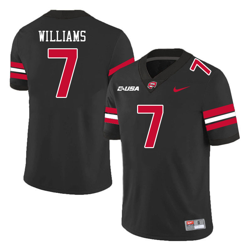 Western Kentucky Hilltoppers #7 Takulve Williams College Football Jerseys Stitched Sale-Black Western Kentucky Hilltoppers #7 Takulve Williams College Football Jerseys Stitched Sale-Black